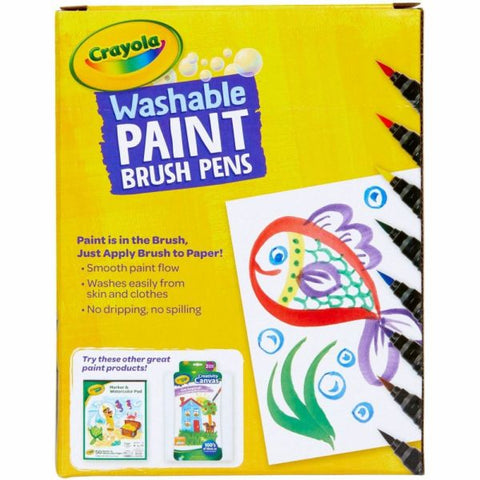 Crayola Washable Paint Brush Pens, Assorted Colors, Box Of 40