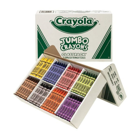 Crayola Jumbo Crayons Classpack, Assorted Colors, Box Of 200 Crayons