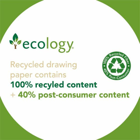 Pacon Ecology 100% Recycled Drawing Paper, 9" x 12", 500 Sheets