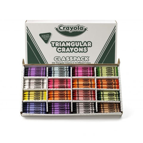 Crayola Classpack Triangular Crayons, 16 Colors, 256/Carton