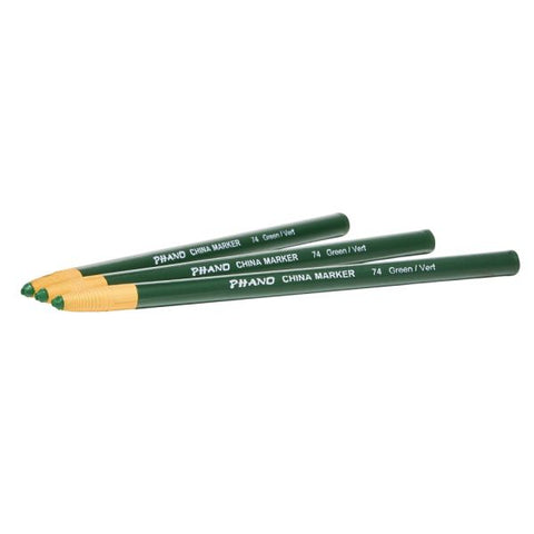 Dixon Phano China Markers, Green, Presharpened, Pack of 12