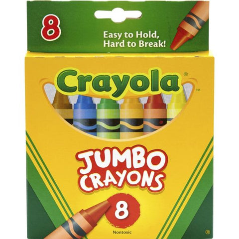 Crayola Jumbo Crayons, Assorted Colors, Box Of 8 Crayons