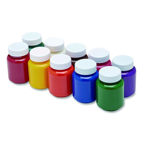 Cra-Z-Art Washable Project Paints, 10 Assorted Colors, 2 oz Bottles, 10/Pack