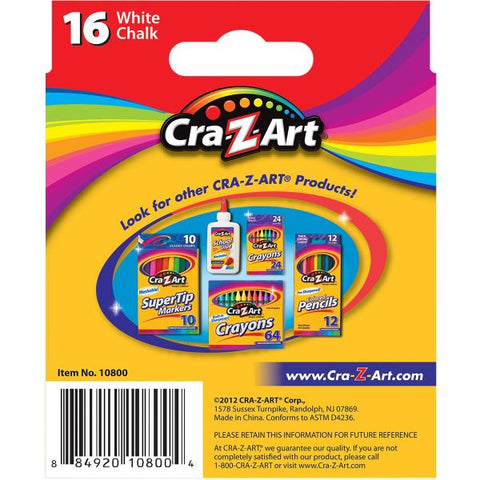 Cra-Z-Art White Chalk, 16/Pack