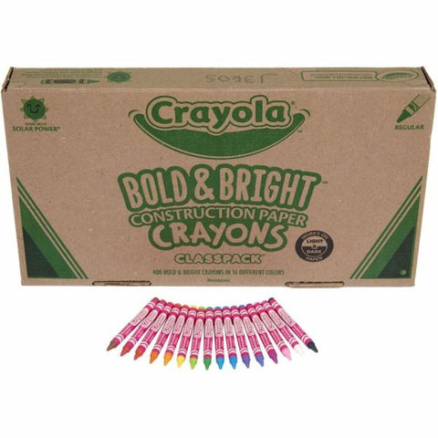 Crayola Construction Paper Crayons, Assorted Colors, Box Of 400