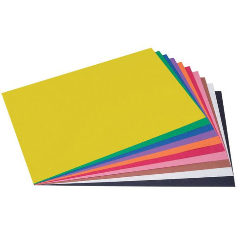 Prang SunWorks Construction Paper, 50 lb Text Weight, 12 x 18, Assorted Colors, 50 Sheets/Pack, 25 Packs/Carton