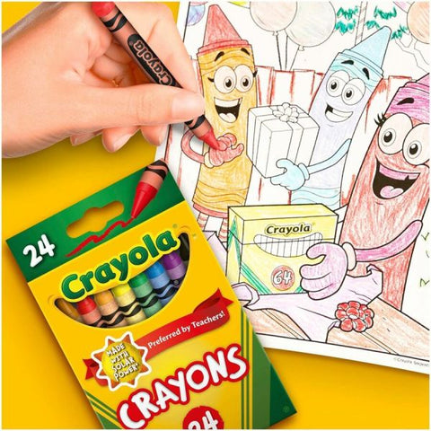 Crayola Crayons, Assorted Colors, Pack Of 24 Crayons