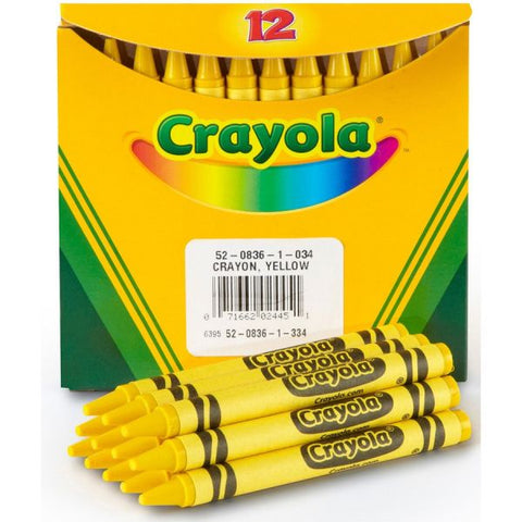 Crayola Bulk Crayons, Yellow, 12/Box