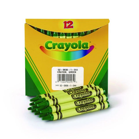 Crayola Bulk Crayons, Green, 12/Box