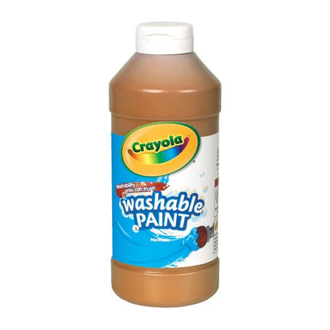 Crayola Washable Paint, Brown, 16 Oz