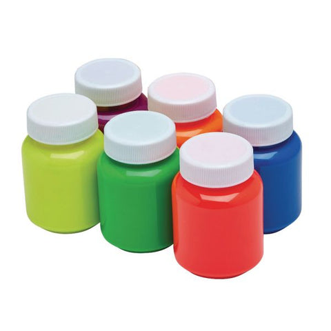 Cra-Z-Art Neon Washable Kids' Paint, 6 Assorted Neon Colors, 2 oz Bottle, 6/Pack