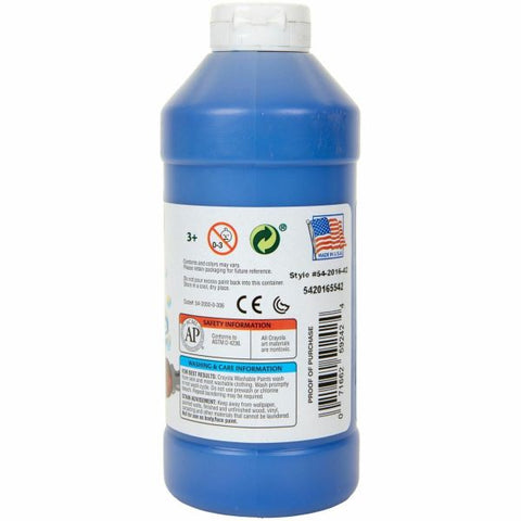 Crayola Washable Paint, Blue, 16 Oz