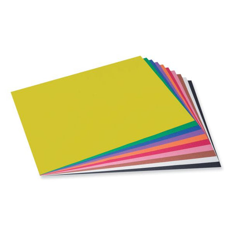 Prang SunWorks Construction Paper, 50 lb Text Weight, 18 x 24, Assorted, 50/Pack