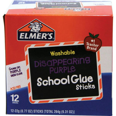 Elmer's School Glue Stick, 0.77 oz, Dries Clear