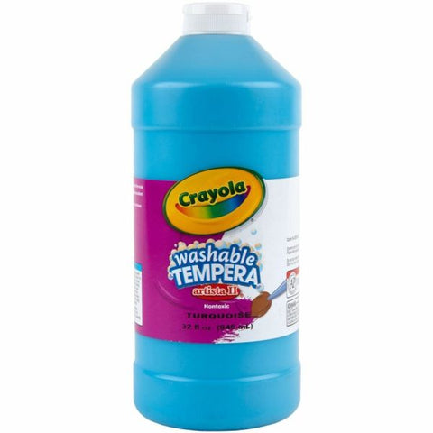 Crayola Washable Tempera Paint Artista II, 1 Quarts, Turquoise Blue