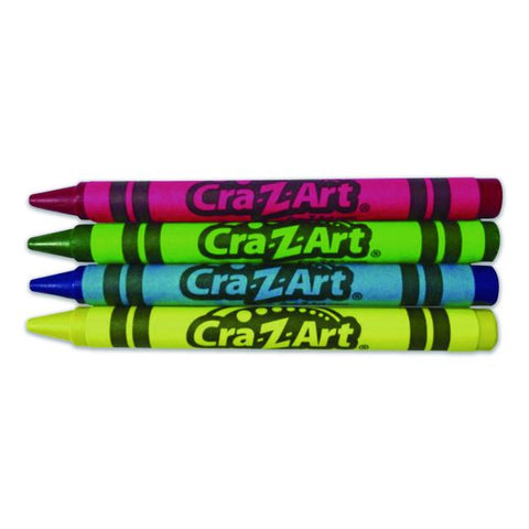 Cra-Z-Art Crayons, 4 Assorted Colors, 4/Box, 12 Boxes/Pack