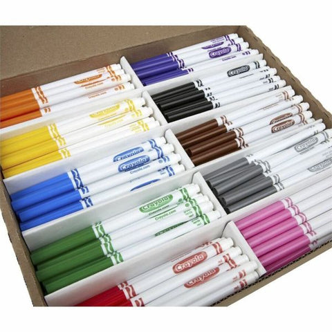 Crayola Fine Line Markers, Assorted Classic Classpack, Box Of 200