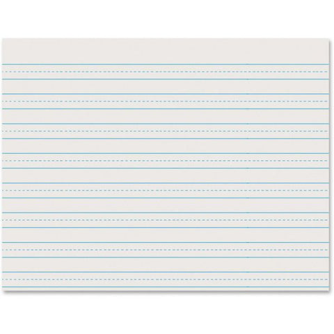 Pacon Skip-A-Line Ruled Newsprint Paper, 1/2" Two-Sided Long Rule, 8.5 x 11, 500/Pack