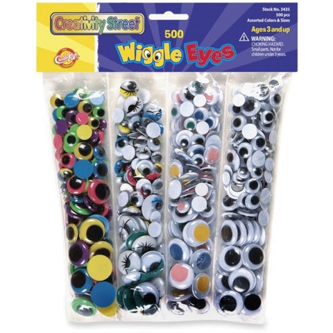 ChenilleKraft Wiggle Eyes Assortment, Pack Of 500