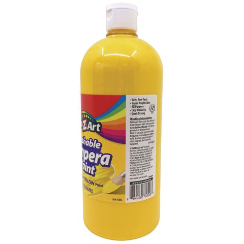 Cra-Z-Art Washable Tempera Paint, Yellow, 32 oz Bottle