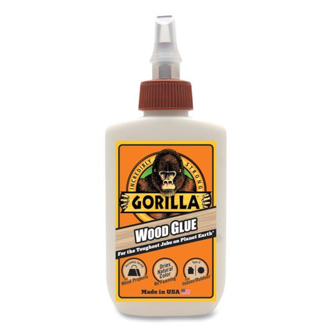 Gorilla Wood Glue, 4 oz, Dries Light Tan