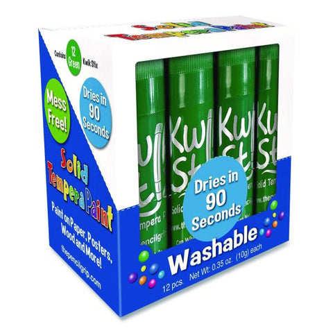 TPG Creations Kwik Stix Single Color Pack, 0.7" x 3.5", Green, 12/Pack, 12 Packs/Carton