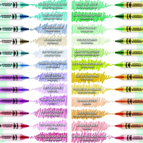 Crayola Colors of Kindness Crayons, Assorted, 24/Pack