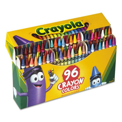 Crayola Classic Color Crayons in Flip-Top Pack with Sharpener, 96 Colors/Pack