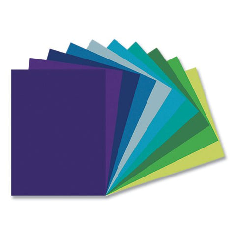 Pacon Tru-Ray Construction Paper, 76 lb Text Weight, 9 x 12, Cool Assorted Colors, 150/Pack