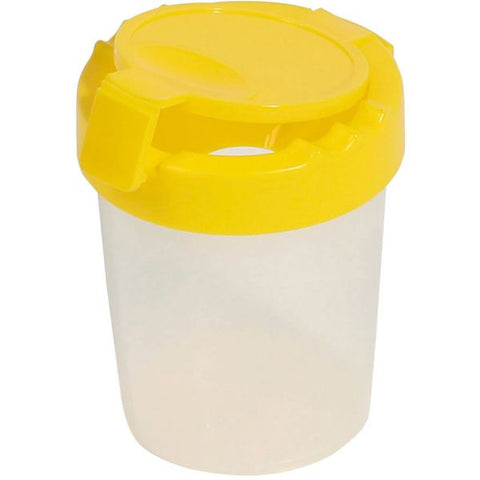 Deflecto Antimicrobial Kids No Spill Paint Cup Yellow