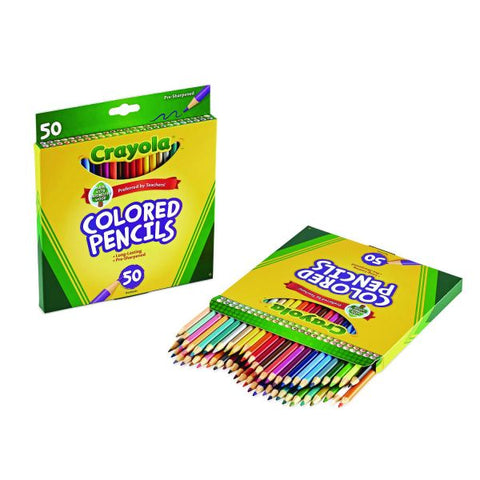 Crayola Colored Pencils, Assorted Colors, Box Of 50 Color Pencils