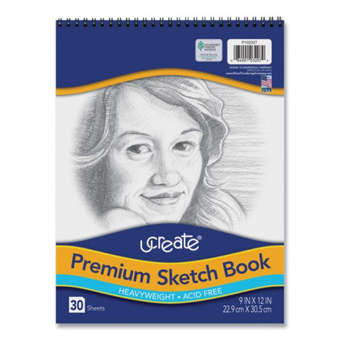 Pacon Art1st Artist's Sketch Pad, Unruled, 30 White 9 x 12 Sheets