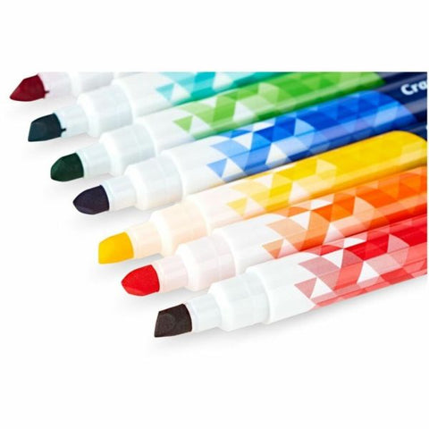 Crayola Doodle & Draw Dual-Ended Doodle Markers, Brush Tip/Chisel Tip, White Barrel, Assorted Ink Colors, Pack Of 12 Markers