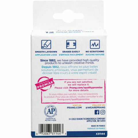 Prang Hygieia Dustless Chalk, White, Box Of 12