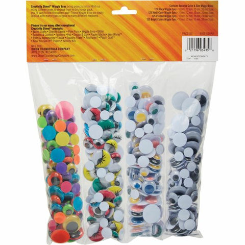 ChenilleKraft Wiggle Eyes Assortment, Pack Of 500