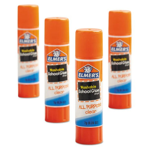 Elmer's Washable School Glue Sticks, 0.21 oz, Applies and Dries Clear, 8/Pack