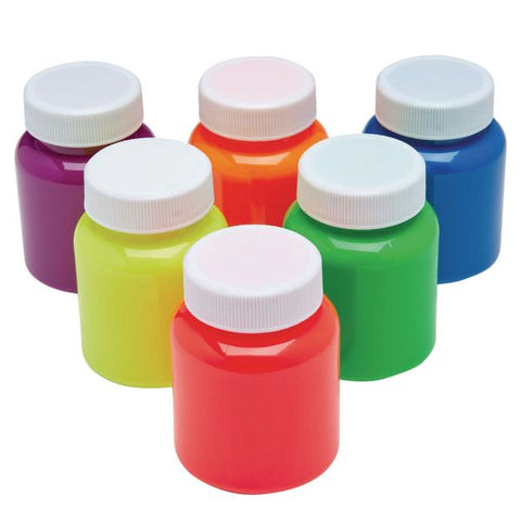 Cra-Z-Art Neon Washable Kids' Paint, 6 Assorted Neon Colors, 2 oz Bottle, 6/Pack