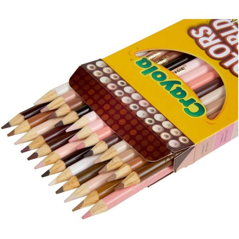 Crayola Color Of The World Colored Pencils, 3 mm, Assorted Colors, Pack Of 24 Pencils