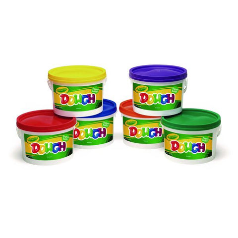 Crayola Modeling Dough Bucket, 3 lbs, Assorted Colors, 6 Buckets/Set