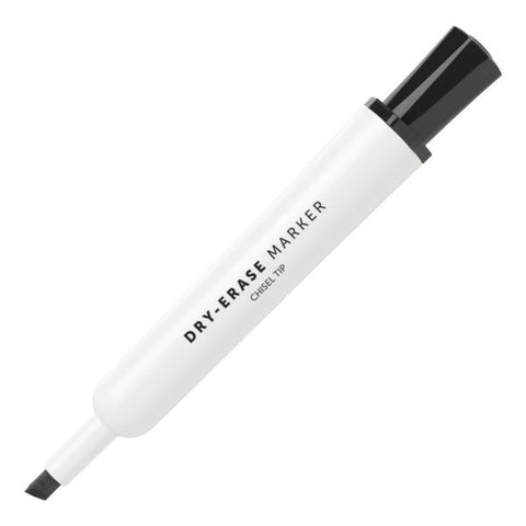 Low-Odor Dry-Erase Markers, Chisel Point, 100% Recycled Plastic Barrel, Black, Pack Of 5