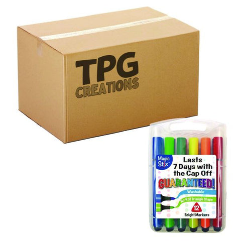 TPG Creations Magic Tri Stix Set, 12 Assorted Colors, 12/Set, 48 Sets/Carton