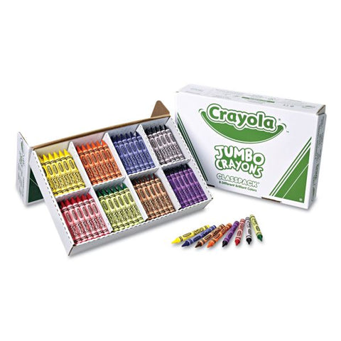 Crayola Jumbo Crayons Classpack, Assorted Colors, Box Of 200 Crayons