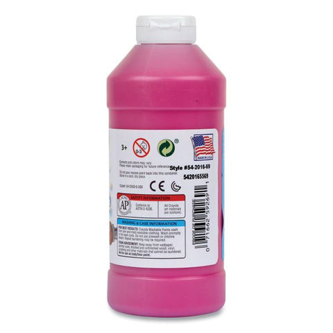 Crayola Washable Paint, Magenta, 16 oz Bottle