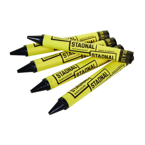 Crayola Staonal Marking Crayons, 5", Black, Box Of 8 Crayons