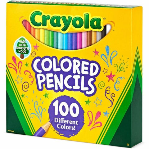 Crayola Colored Pencils, Assorted Colors, Set Of 100 Pencils