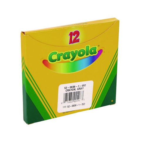 Crayola Bulkl Crayons, Gray, 12/Box