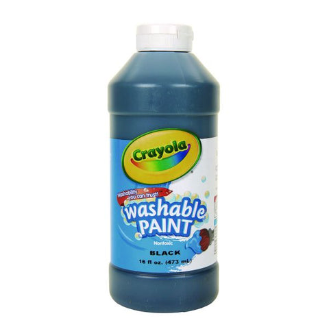 Crayola Washable Paint, Black, 16 Oz