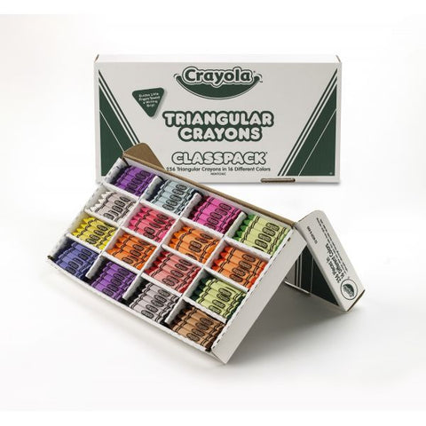 Crayola Classpack Triangular Crayons, 16 Colors, 256/Carton