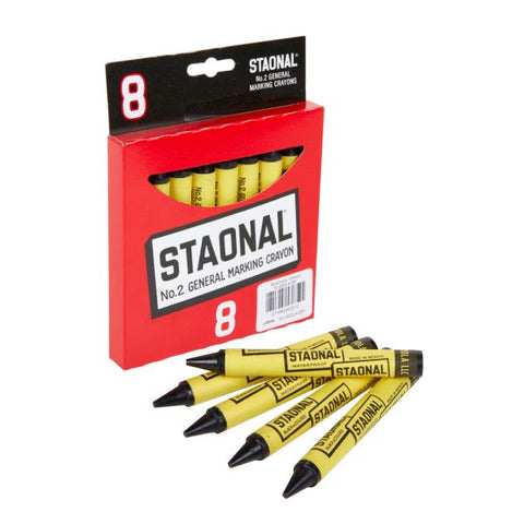 Crayola Staonal Marking Crayons, 5", Black, Box Of 8 Crayons