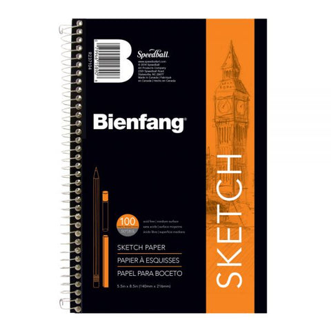 Bienfang Sketchbook, 8 1/2" x 5 1/2", 100 Sheets (200 Pages), White